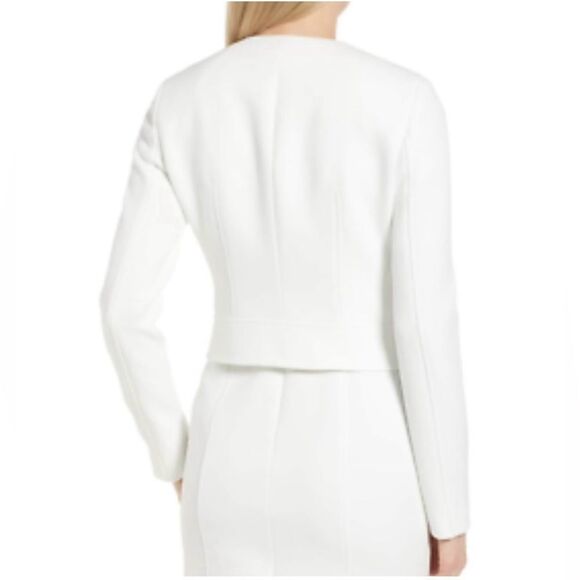 Boss Hugo Boss Womens Juleama Compact Twill Asymmetrical Zip Jacket Sz 14 - Picture 4 of 11